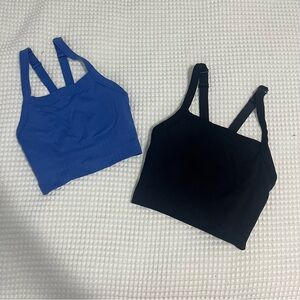 All In Motion Target Workout Sports Bra Set Blue Black XS and S